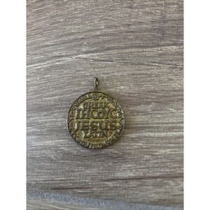 Greek Ihcoyc Jesus Latin Medal Gold Exorcism Pendant Necklace‎